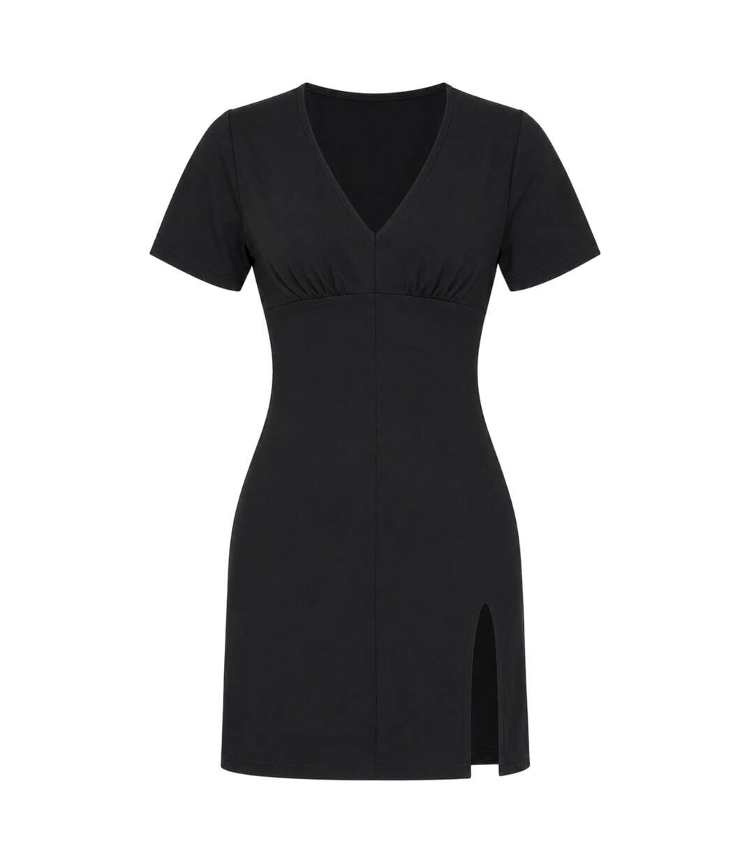 Womens/ladies Short-sleeved Mini Dress Black Missy Empire-2