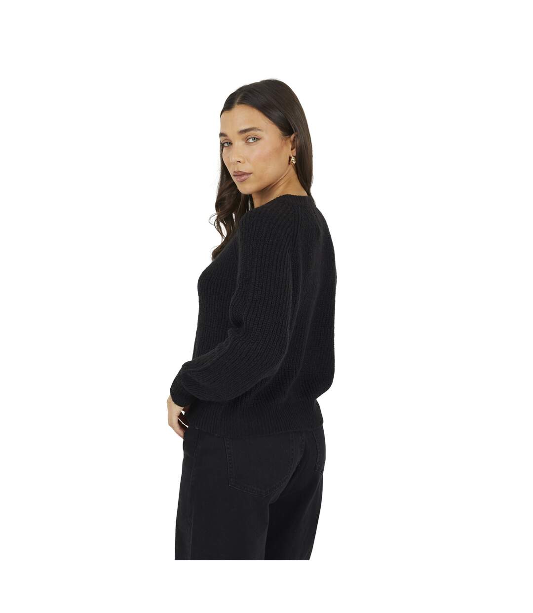 Cardigan Manches Raglan Lawson Femme Noir Brave Soul-2