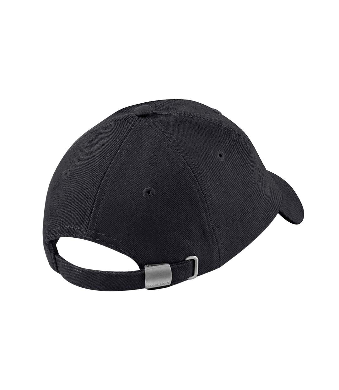 Contrast Heavy Brushed Cotton Low Profile Baseball Cap Black Beechfield-2