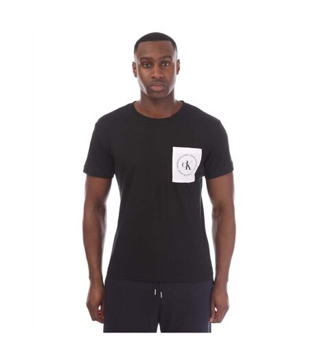 Mens Logo Pocket T-shirt Black Calvin Klein