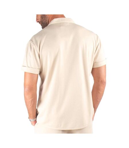 Chemise manches courtes beige homme paname brothers dov - xs