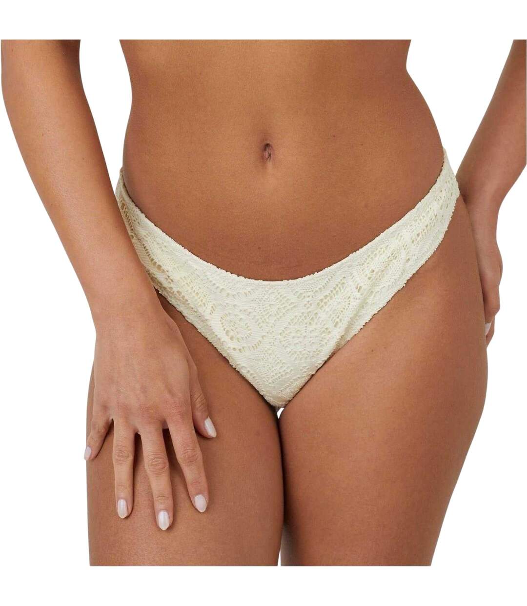 Womens/ladies Crochet Bikini Bottoms Yellow Brave Soul-2