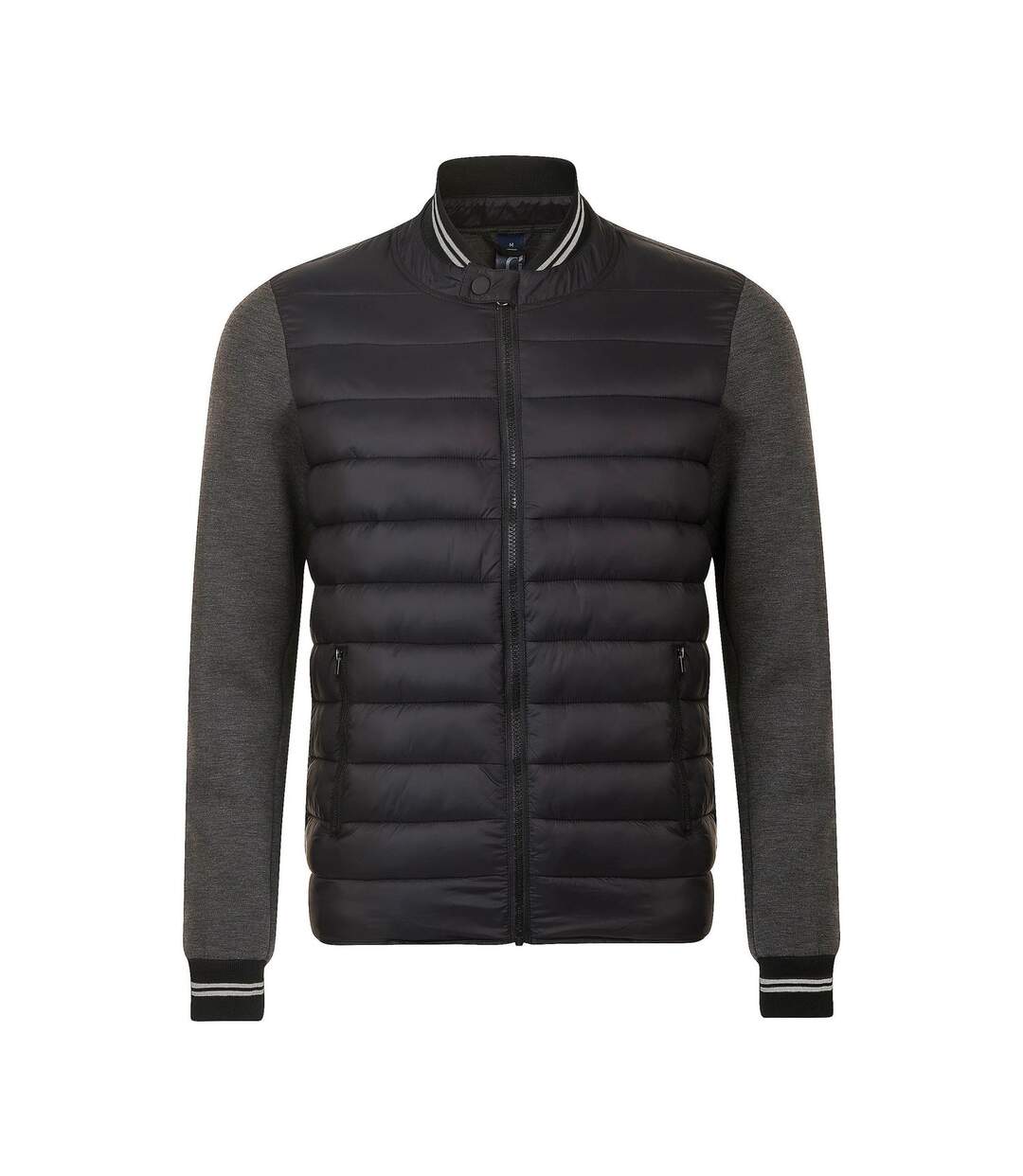 Veste blouson bi-matière 01644 - noir - unisexe-2