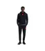 Mens Drawstring Hoodie Black Hugo-1