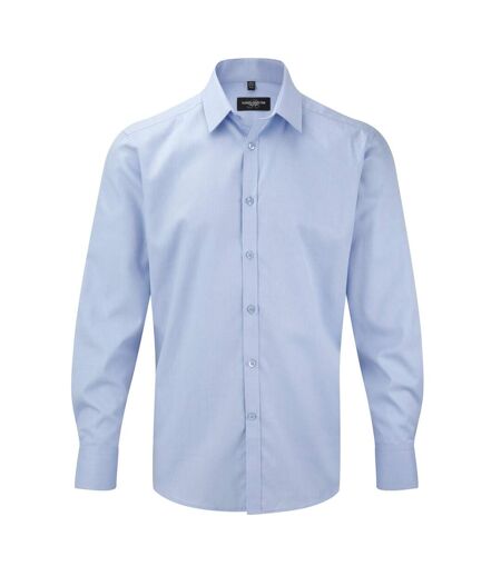 Chemise De Travail À Manches Longues Homme Bleu Clair Russell