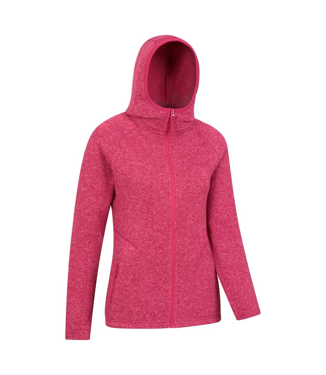 Womens/ladies nevis full zip hoodie bright pink Mountain Warehouse