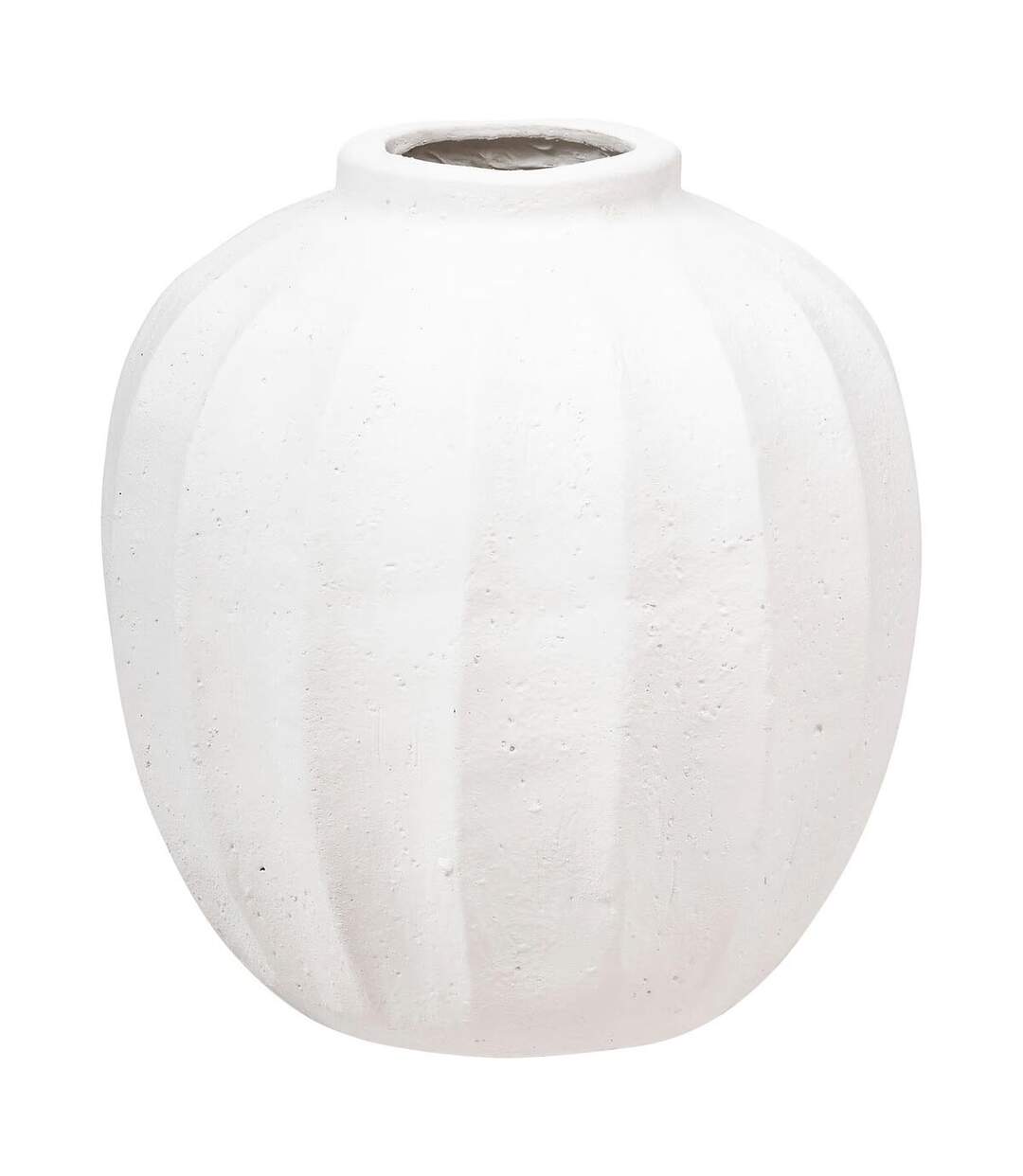 Vase Boule en Céramique Amia 28cm Blanc-1