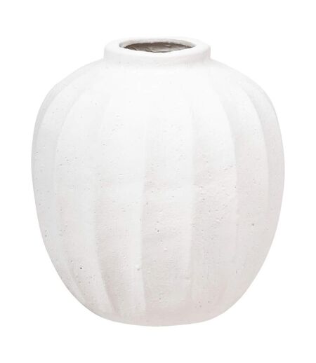 Vase Boule en Céramique Amia 28cm Blanc