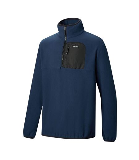 Haut Polaire À Col Montant Zippé Motif/style Panneau Contrasté Frankie Homme Bleu Marine Noir Regatta