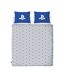 Controller Buttons Reversible Duvet Set White Blue Playstation-3