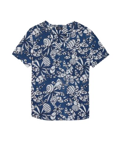 Blouse marine à fleurs femme tbs janiemis - 38