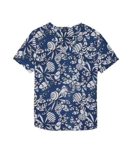 Blouse marine à fleurs femme tbs janiemis - 38
