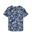 Blouse marine à fleurs femme tbs janiemis - 38-1