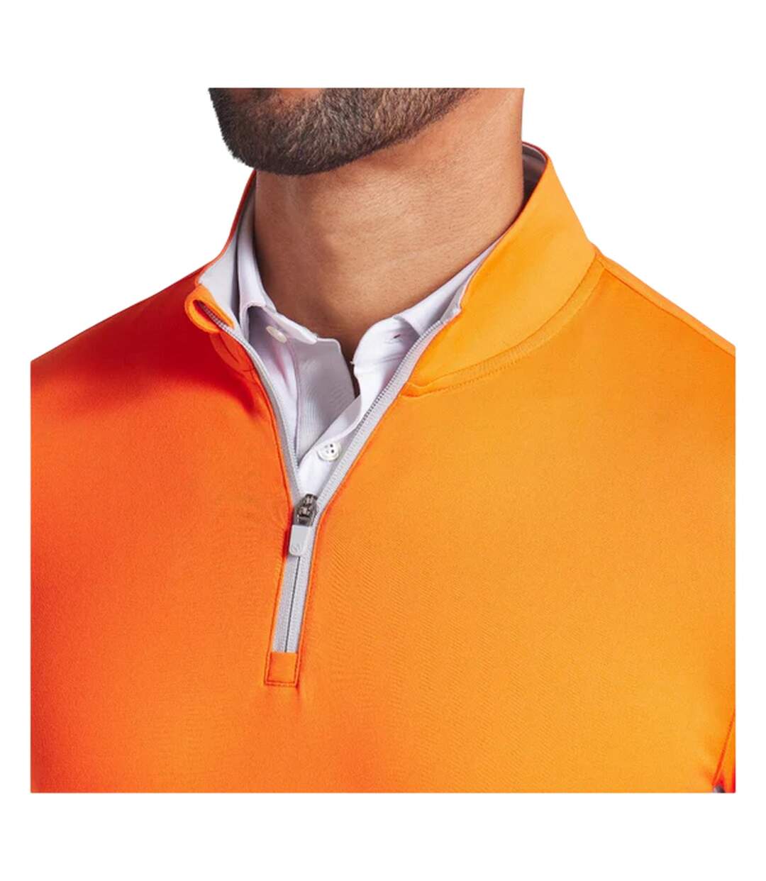 Mens Pure 2.0 Quarter Zip Golf Midlayer Orange Puma-4