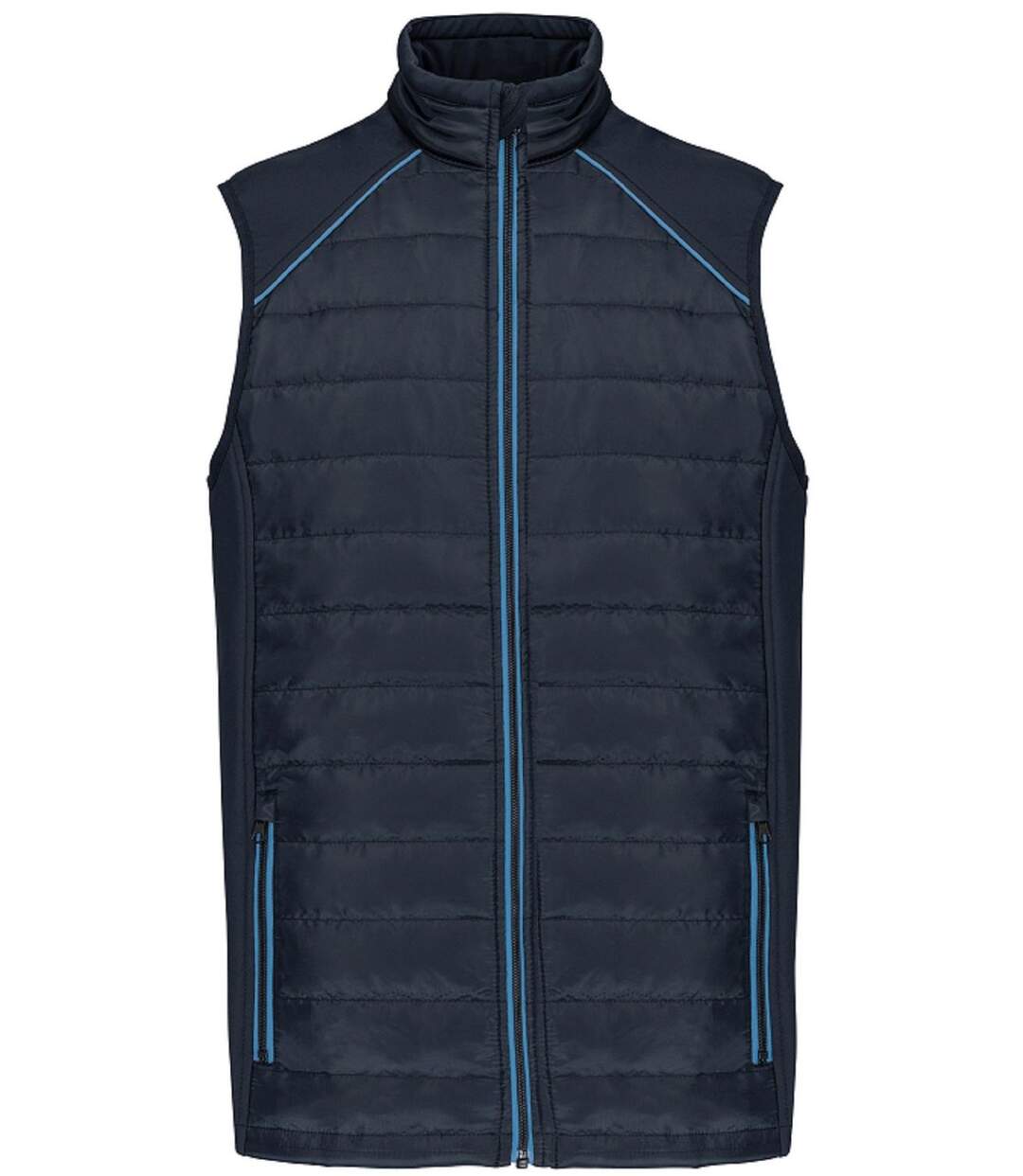 Bodywarmer DayToDay bi-matière - Unisexe - WK606 - bleu marine et bleu roi