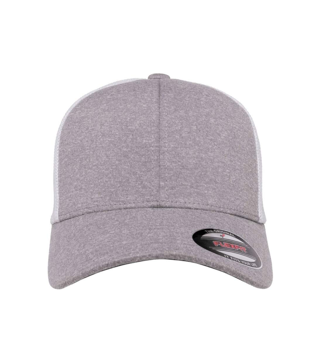 Flexfit by  melange mesh trucker cap heather/white Yupoong-1