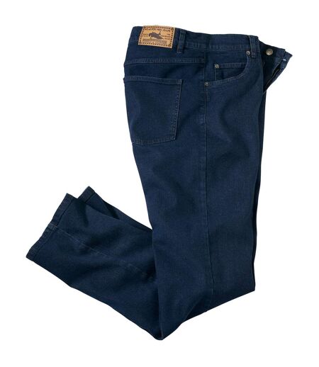 Donkerblauwe regular stretch jeans 