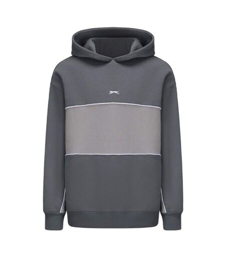 Sweat À Capuche Avec Cordons Motif/style Blocs De Couleurs Homme Ardoise Slazenger