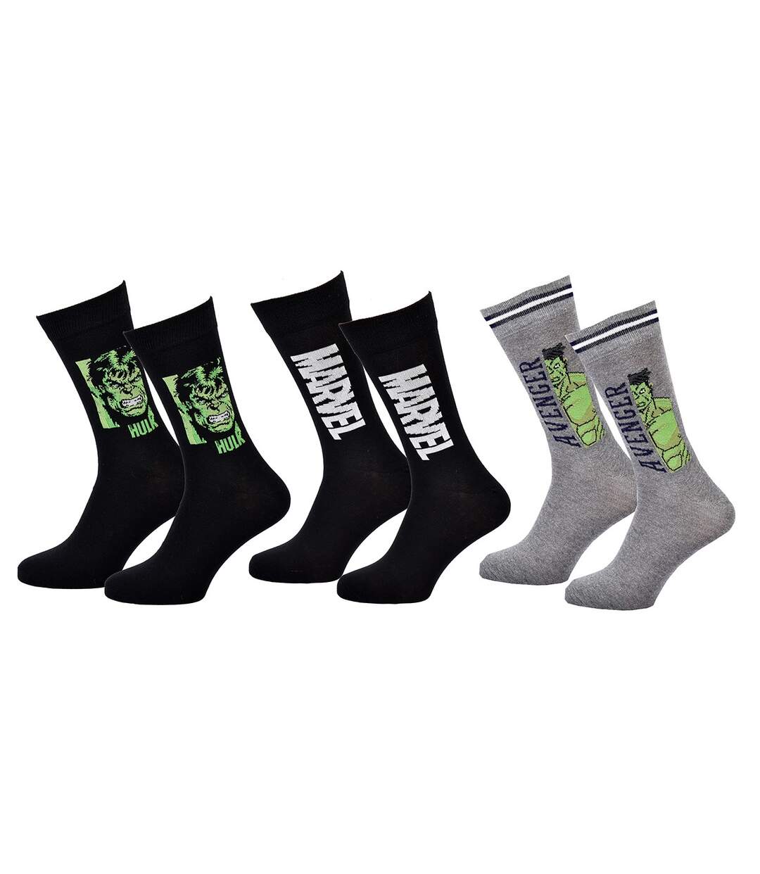 Chaussettes Pack Cadeaux Homme LICENCE Pack 3 Paires HULK24