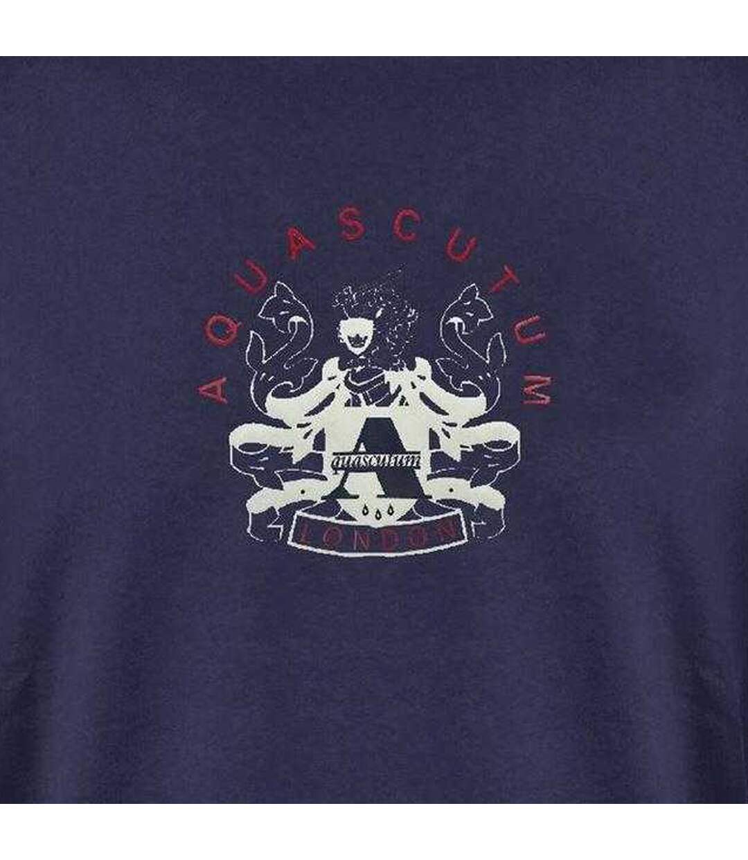 Mens Crest Cotton T-shirt Navy Aquascutum-3