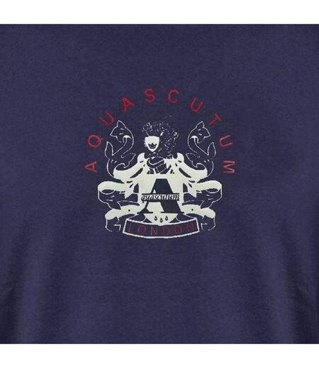 Mens Crest Cotton T-shirt Navy Aquascutum