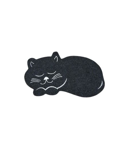 Tapis de Repas pour Chat Feutrine 60cm Noir