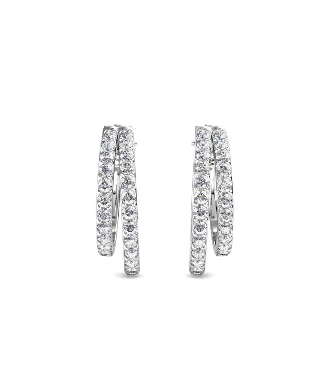 Boucles d'oreilles Duo Circlet, Cristal d'Autriche-3