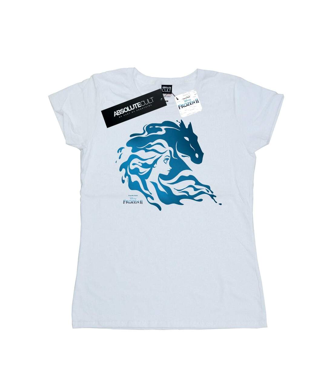 Disney Femme/Les femmes - Frozen 2 Nokk - T-shirt en coton avec silhouette (Blanc) - UTBI21820-1