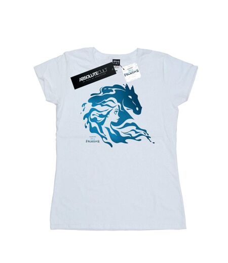 Disney Femme/Les femmes - Frozen 2 Nokk - T-shirt en coton avec silhouette (Blanc) - UTBI21820