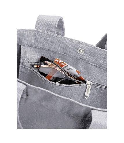 Sac de courses taille unique gris clair Bagbase