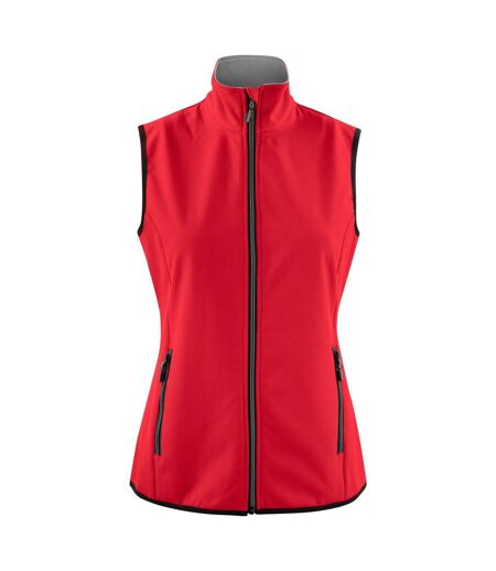 Womens/ladies Trial Softshell Gilet Red Printer
