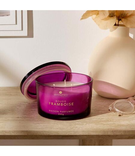 Bougie Parfumée en Verre Glowy 440g Framboise