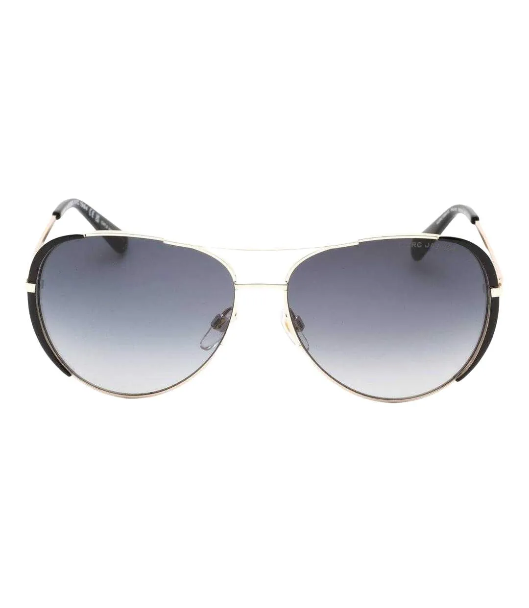 Womens/ladies Logo Sunglasses One Size Dark Grey Gold Marc Jacobs-2