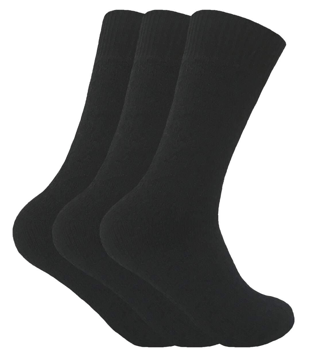 3 Pk Mens Padded Sole Thermal Wool Walking Socks-1