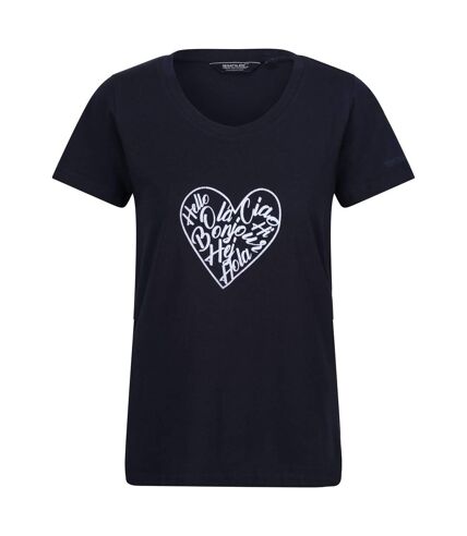 Regatta - T-shirt FILANDRA AMORE - Femme (Bleu marine) - UTRG10269