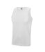 AWDis Just Cool Mens Sports Gym Plain Tank / Vest Top (Arctic White) - UTRW687