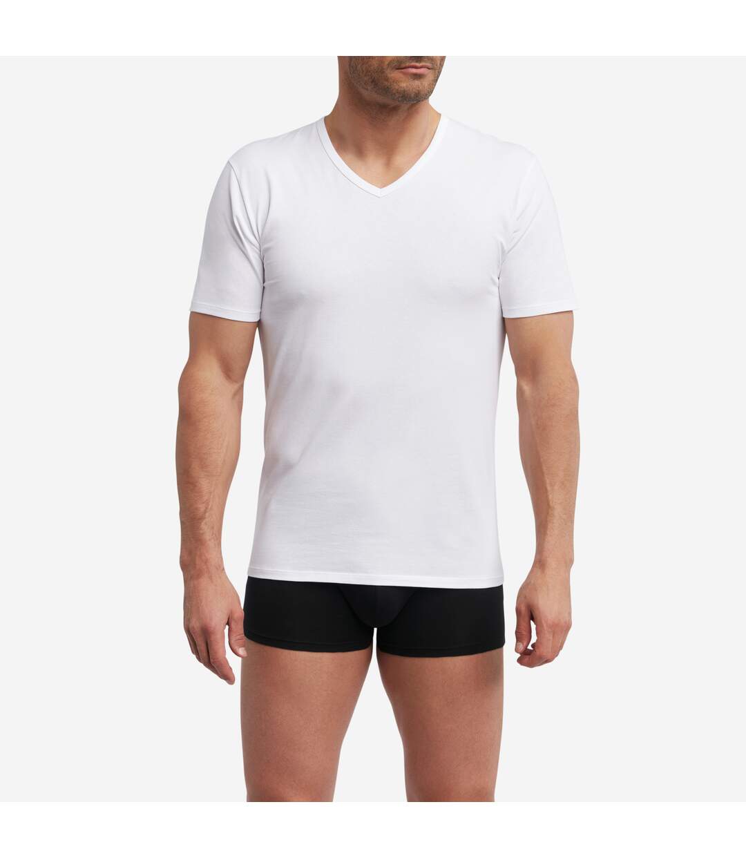 Lot de 2 t-shirts homme thermorégulateur coton col V Sport