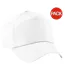 Lot De 2  Casquettes De Baseball Adulte Blanc Beechfield-1