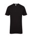 Skinnifit Mens Longline Dipped Hem T-Shirt (Black)