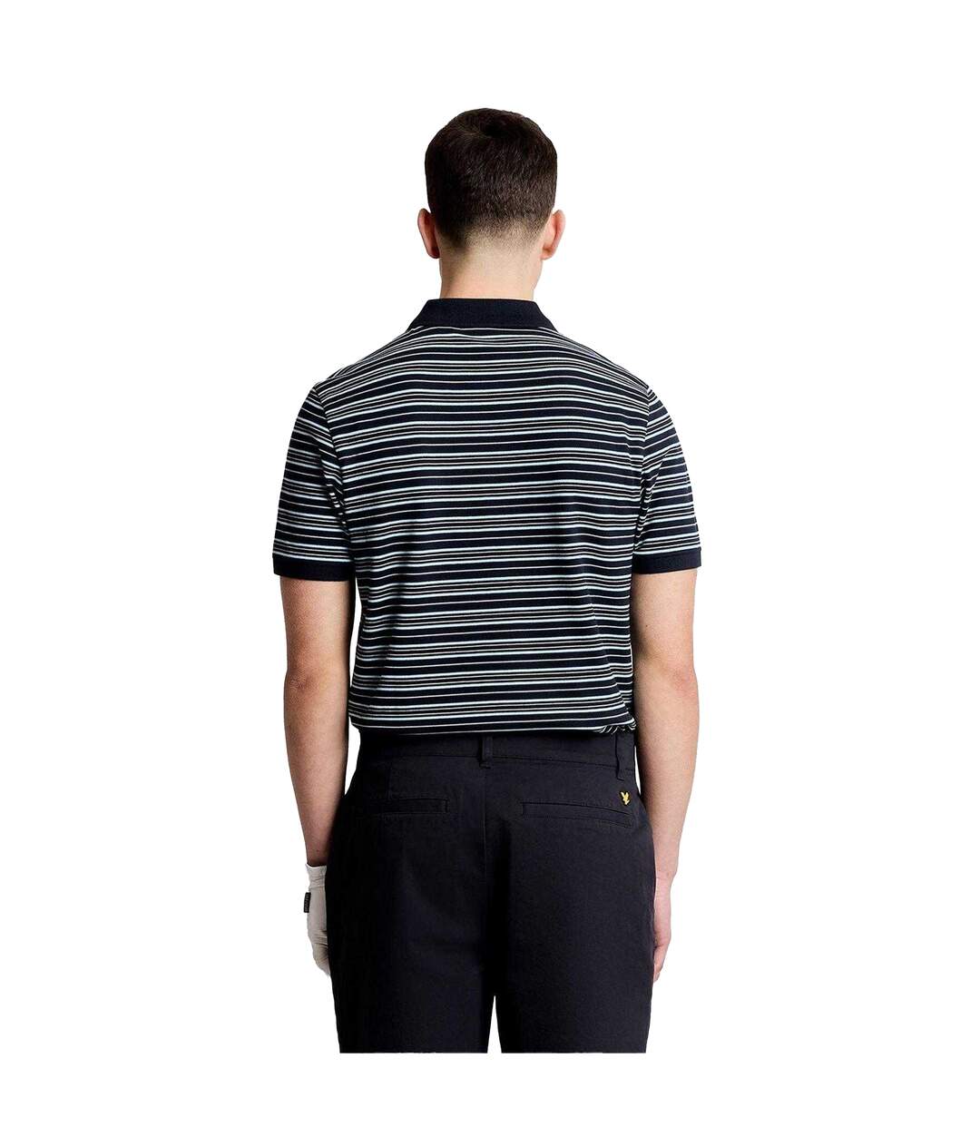 Polo De Golf Motif/style À Rayures Homme Bleu Marine Bleu À Rayures Lyle & Scott-3