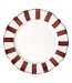 Lot de 6 Assiettes Plates Cleo 27cm Bordeaux & Blanc-1