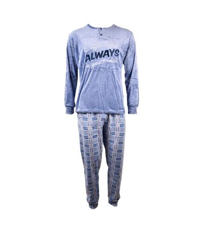 Pyjama Homme Long SWEET SECRET Q2733 POLAIRE BLEU
