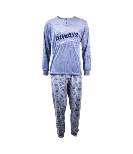 Pyjama Homme Long SWEET SECRET Q2733 POLAIRE BLEU