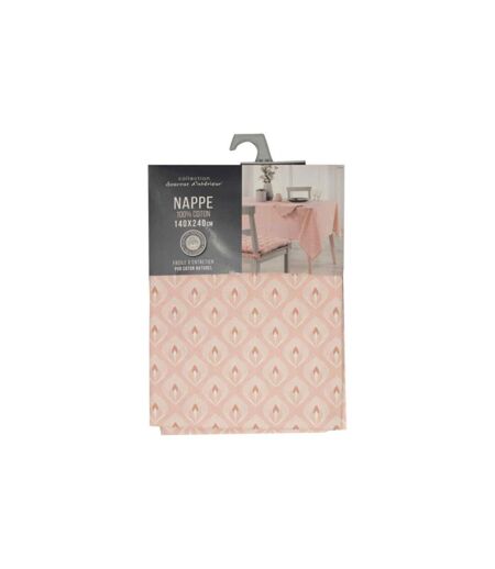 Nappe Imprimée en Coton Fina 140x240cm Rose