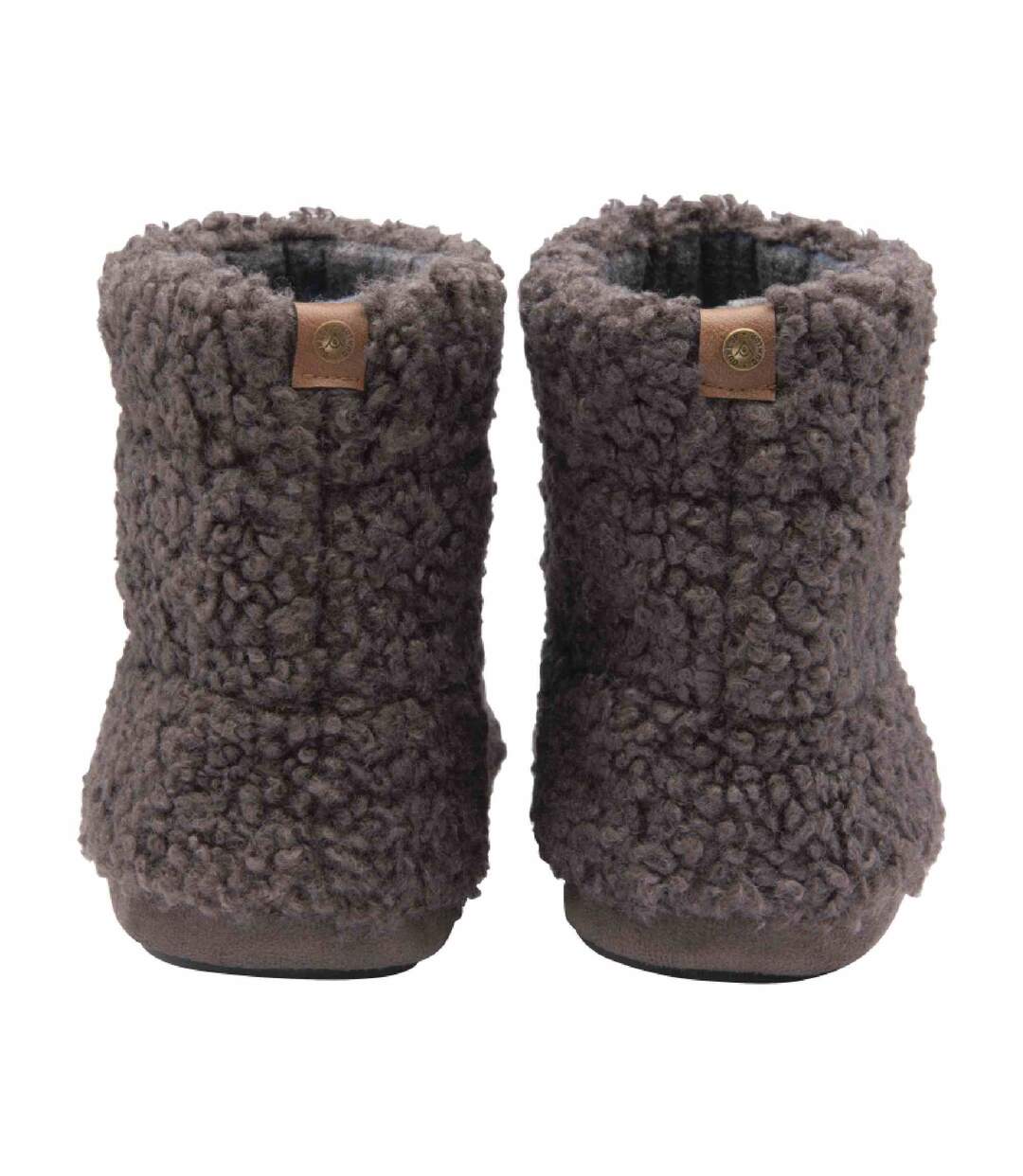 Mens Furry Sherpa Memory Foam Slipper Boots-2