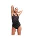 Maillot De Bain 1 Pièce Motif/style Imprimé Graphique Hyperboom Placement Femme Noir Rose Anthracite Imprimé Graphique Speedo-4