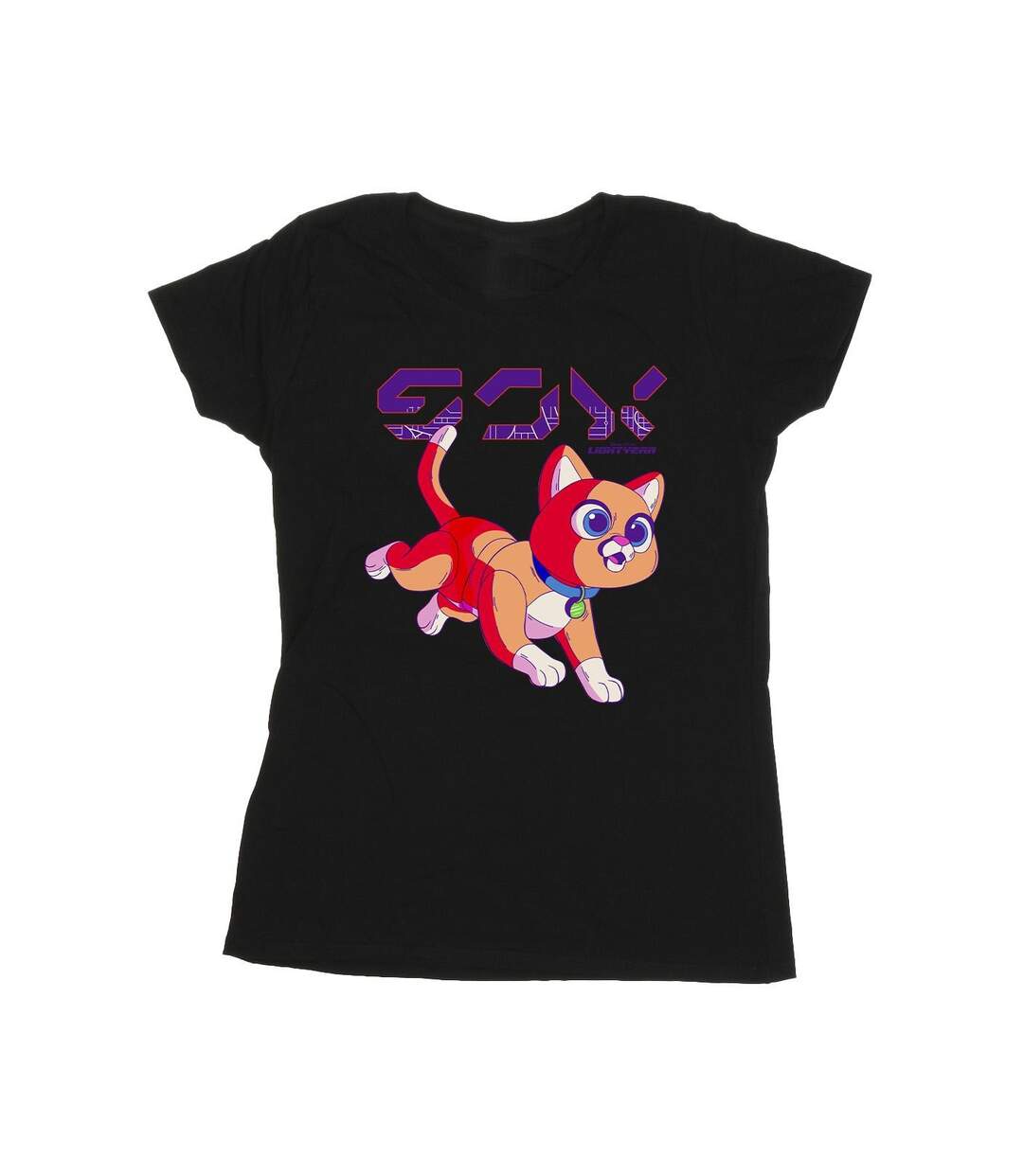Disney T-shirt en coton mignon Lightyear Sox Digital Womens/Ladies (Noir) - UTBI29262-1