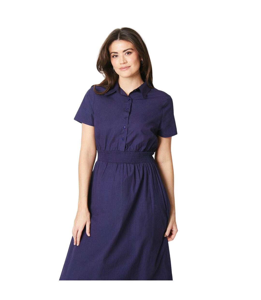 Robe chemisier femme bleu marine Principles-3