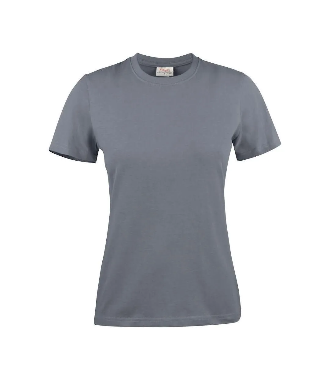 Womens/ladies Light T-shirt Steel Grey Printer-1