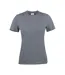 Womens/ladies Light T-shirt Steel Grey Printer-1